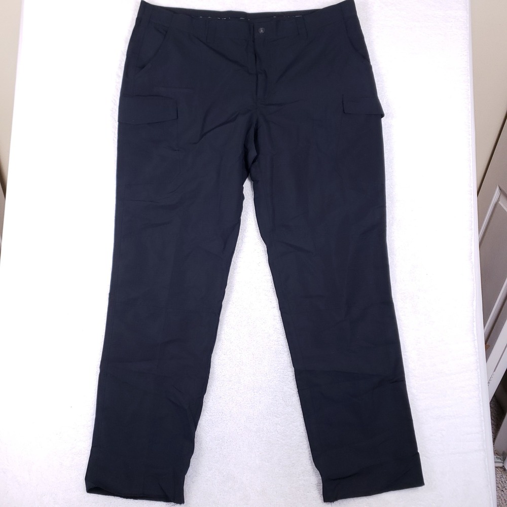 Propper EdgeTec Tactical Cargo Pants Mens 46 Black Ripstop Unhemmed Workwear EDC